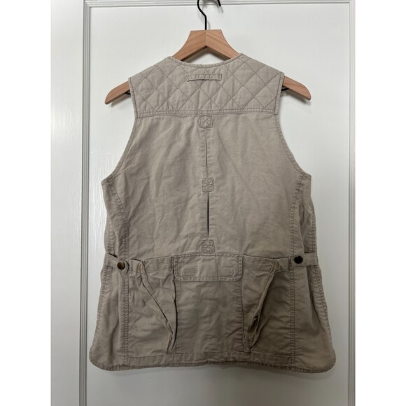 Royal Robbins Vintage 90s Hiking Safari Fishing Tan Vest Men's Size S Small - Picture 2 of 12
